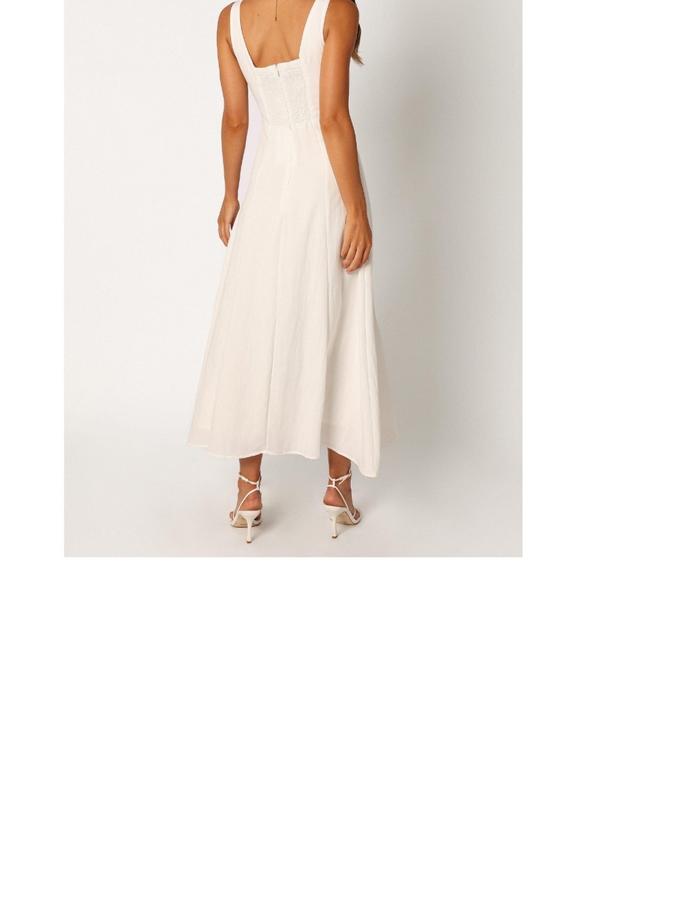 Petal & Pup Cream Square-Back Maxi Dress